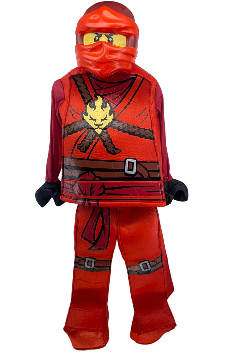 Lego Ninjago Kai Minifigure Child Red Costume Large 10-12 #99084G Complete