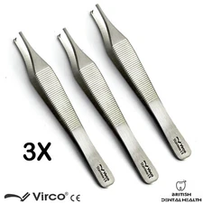 Adson kocher Tissue Forceps Tweezer Dental Thumb Forceps Tweezers, Surgical X3