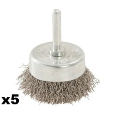 5 x 50MM ROTARY STAINLESS STEEL WIRE CUP BRUSH -  529311