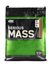 OPTIMUM NUTRITION SERIOUS MASS Chocolate Peanut Butter 12lb Protein Powder 10/26