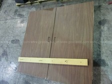 LARGE 4' X 4' DRY ERASE BOARD IN WOODEN CABINET