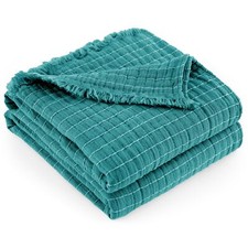 Muslin Bed Blanket 100 Cotton Blankets for Bed60"x90" Twin Size Lightweight ...