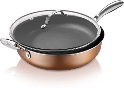 Gotham Steel Copper Cast Multi Purpose Jumbo 5.5'' Quart Nonstick Cooker w/ Lid