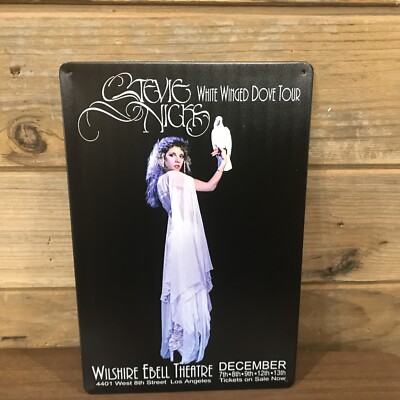 Stevie Nicks White Winged Dove Tour LAS Repro Tin Metal sign 8''X12'' Man-Cave 