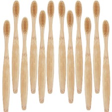 USA 20Pcs Bamboo Toothbrush Natural Organic Medium BPA Free Soft Healthy Brush