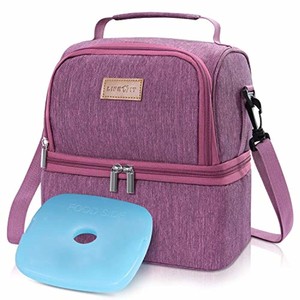 dual compartment insulated lunch bag