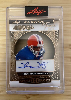 2025 Leaf Sports Heroes All Decade Team THURMAN THOMAS Gold Autographed #4/15