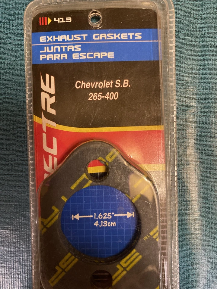 Exhaust Gasket Small Block Chevrolet Round Port 1/8" Ceramic Fiber Stop Leak 413 - Image 2 of 4