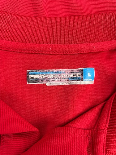 Roundtree & Yorke Performance Adult Mens Red Polo Large L Golf Shirt - Picture 3 of 6