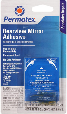 Permatex 81844 Professional Strength Rearview Mirror Adhesive Glue 