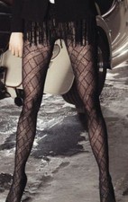 TRASPARENZE Ciak Diamond Design Black Pantyhose L Size Hosiery Tights