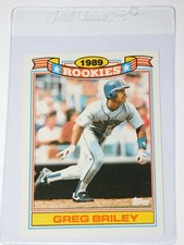 1990 TOPPS BASEBALL 1989 ROOKIES COMMEMORATIVE SET GREG BRILEY CARD #4