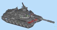 3D Printing 1/72 Tank Game 'ION Project' Electromagnetic Cannon T56 Model Kit