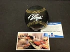 Brandon Lowe Pirates Autographed Signed Black Baseball Beckett COA .