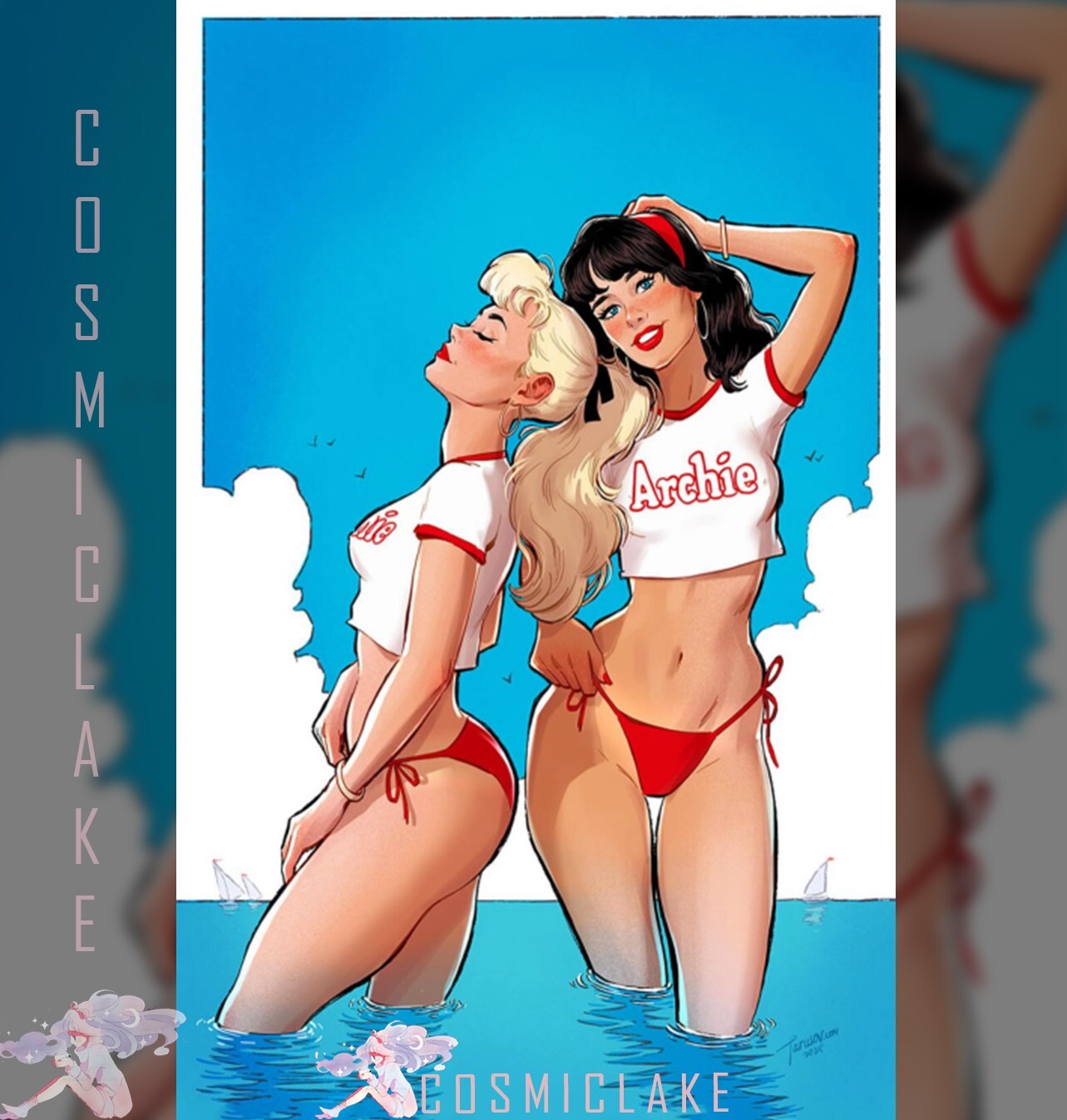 BETTY & VERONICA VERANO DIVERSIÓN TARUSOV PINUP PLAYA VARIANTE VIRGEN L E 200 8/20☪