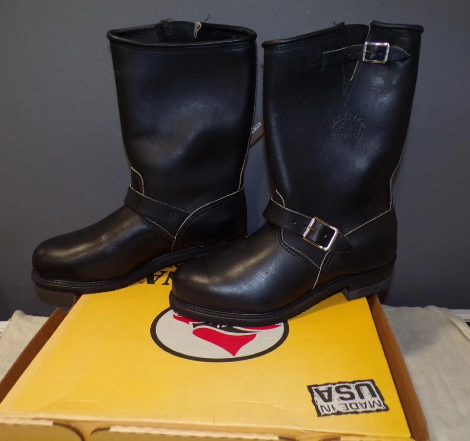 Bota de trabajo Carolina 115 Saddleback para hombre punta de acero ingeniero motocicleta NUEVA EN CAJA NUEVA Foto 4 de 4