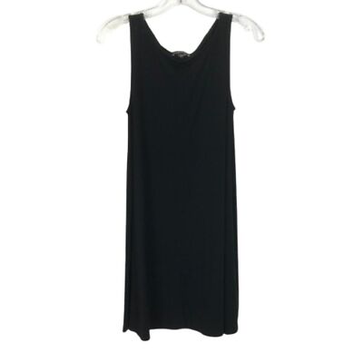 eileen fisher jersey tank dress - Women's Stretch Knit - Black Linen