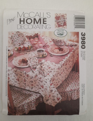 McCall's Home Decorating 3980 Laura Ashley Table Accents ~ Tea Cozy Table Cloth
