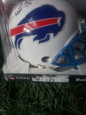 Billy Shaw HOF 99 Autographed Mini Helmet Throwback
