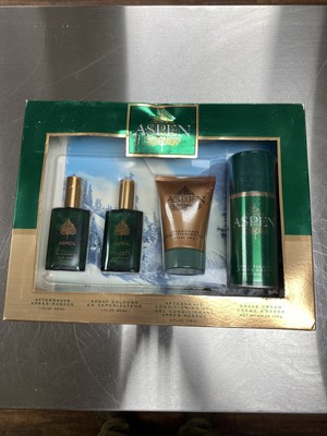 ASPEN 4-PIECE GIFT SET COLOGNE SPRAY (MEN) 1.0 OZ *NEW IN BOX*