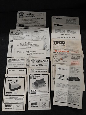 Bachmann, AHM, TYCO original instruction Sheets, 15 pcs.  (OT062022-02)