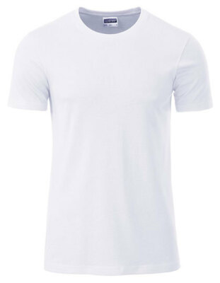 James & Nicholson Herren T-Shirt MENS BASIC-T Bio-Baumwolle S - 3XL JN8008