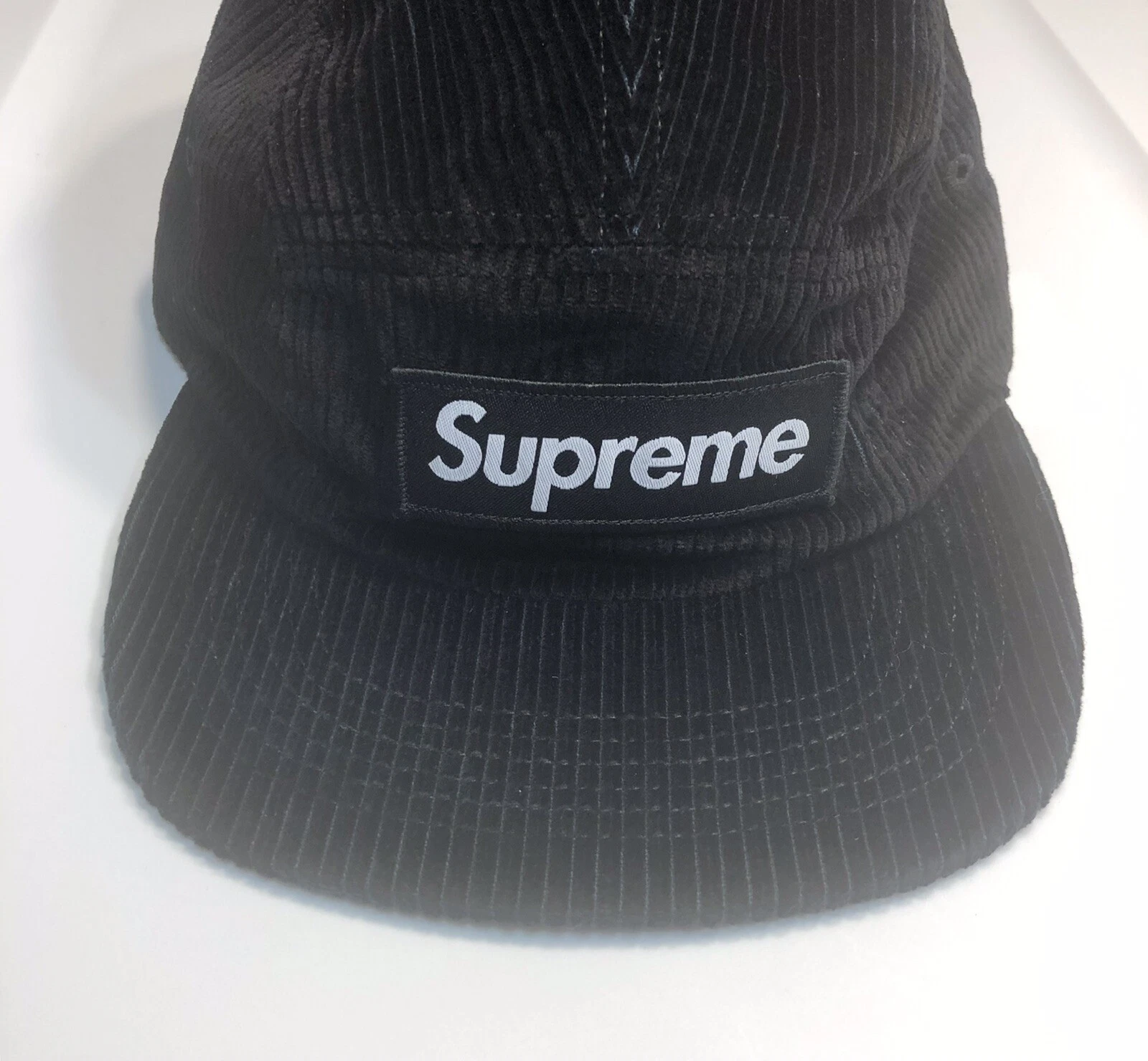 Casquette de camp camouflage suprême style : noir •neuf • logo boîte • livraison rapide gratuite