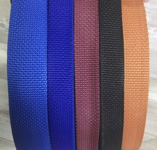 1 inch Width Nylon Webbing 1" Nylon Strap Burgundy Autumn Gold Royal Blue Black