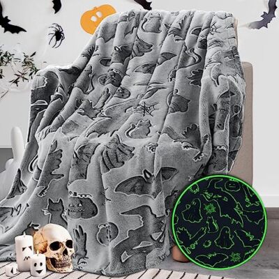  Throw Blanket Kids Soft Fleece Throw Size 50'' x 60'' (130 x 150 cm) Witch