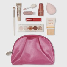 ULTA Beauty 9-Piece Makeup Set: Lip Stain, Gloss, Primers, Blush, Eyeshadow, Bag