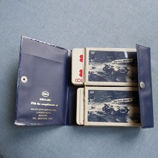 C1960s ESSO EXTRA MOTOR OIL  D TYPE JAGUAR  PLAYING CARDS AND HOLDER 2 PACKS