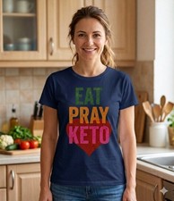 Quality Nany blue Teeshirt With Keto Motif Unisex Size XL