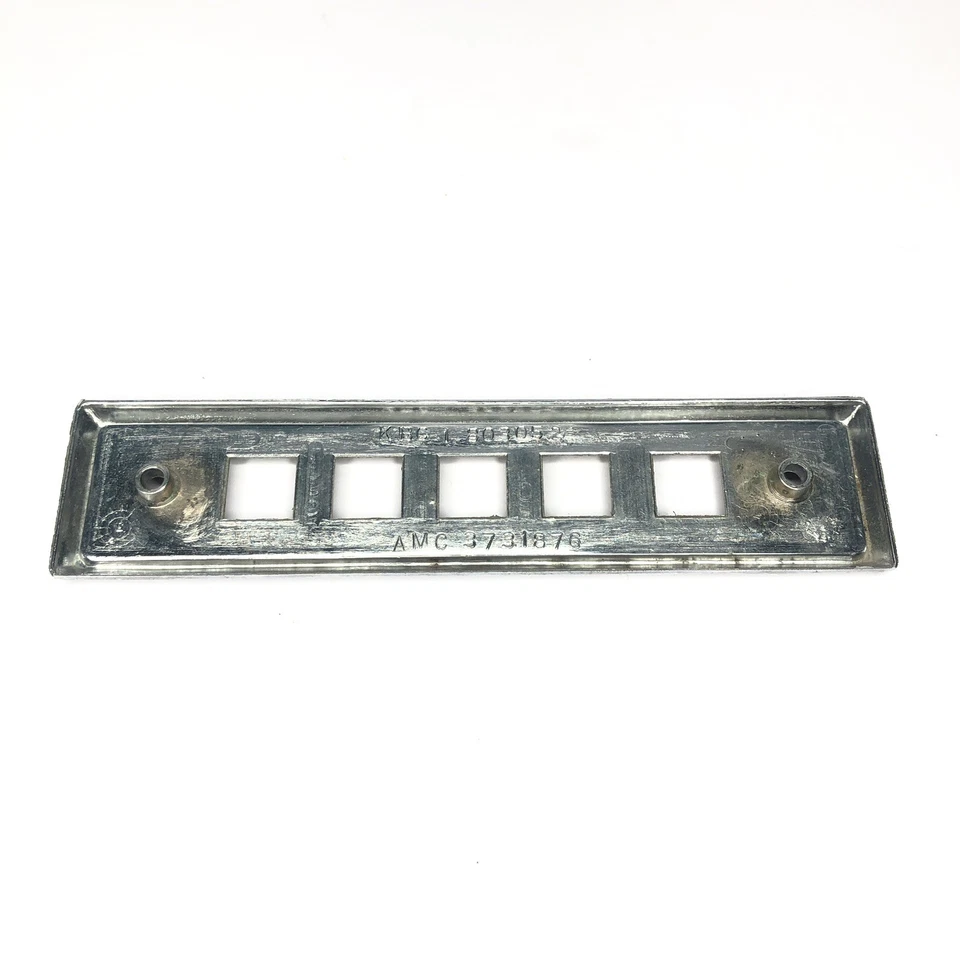 1984-1991 Jeep Grand Wagoneer Left Master Window Switch Bezel Trim Metal OEM - Image 4 of 4