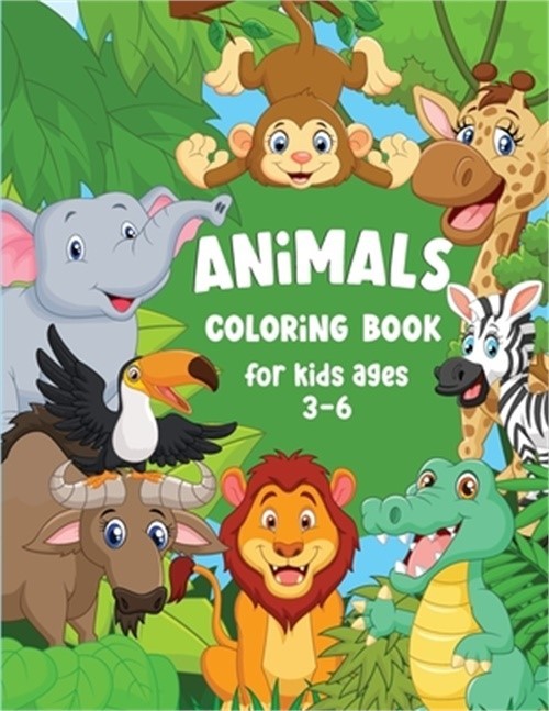 Animal Coloring Book for Kids Ages 3-6 (Paperback or Softback)