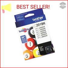 Brother Genuine Standard Yield Black Ink Cartridge, LC201BK, Replacement Black I