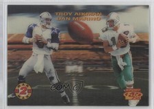 1995 Sportflix Man 2 Man Troy Aikman Dan Marino #1 HOF f0v