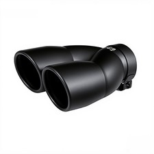 Black Dual Exhaust Outlet Muffler Tip Stainless Steel 3 Inch Inlet