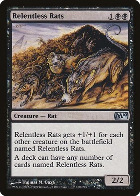 Relentless Rats - Magic 2010 - MTG (NM)