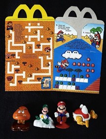 McDonalds Nintendo Super Mario Bros 3 Happy Meal Toys Set Lot 1989 NES W/ Box