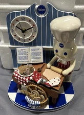Pillsbury Doughboy “Time to Bake Clock" - Danbury Mint Excellent