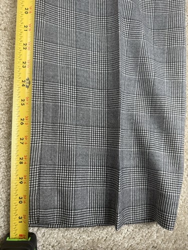 Talbots Glen Plaid Italian Woven wool blend trouser pant 16W Lined - Picture 12 of 15