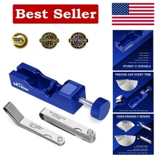 Universal Spark Plug Gap Tool & Feeler Gauges Set for 10mm-16mm Plugs (Blue)