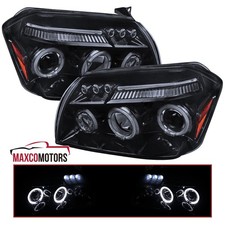 Smoke Projector Headlights Fits 2005-2007 Dodge Magnum Led Halo Lamps Leftright