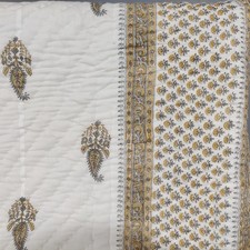 Handmade Cotton Quilt, King Queen Twin Size Blanket Throw Bedding