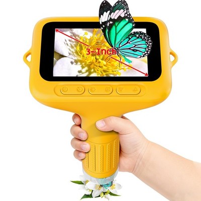 Digital Microscope for Kids, 3'' Screen 1000X Handheld Microscope HD Pocket Po...