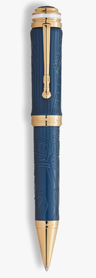 Montblanc Queen Great Characters Blue Gold Precious Resin Ballpoint Pen MB131967