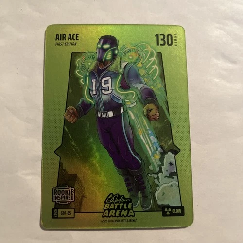 2026 Bo Jackson Battle Arena Air Ace Green Battlefoil Glow Rookie Ace Bailey