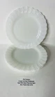 Corning Vintage Piecrust Swirl Milk Glass Plates Set of 6, 9", Mid Century