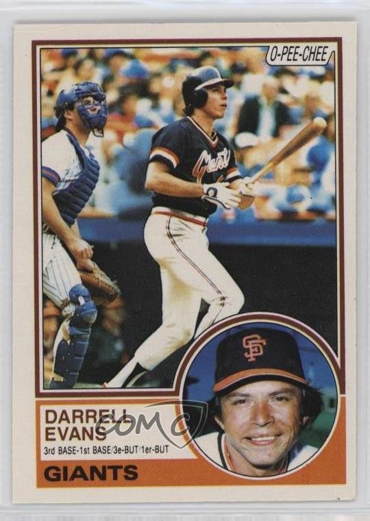1983 O-Pee-Chee Darrell Evans #329 05v0