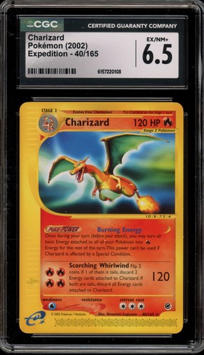 Pokemon Charizard Expedition NON Holo Rare #40 CGC 6.5